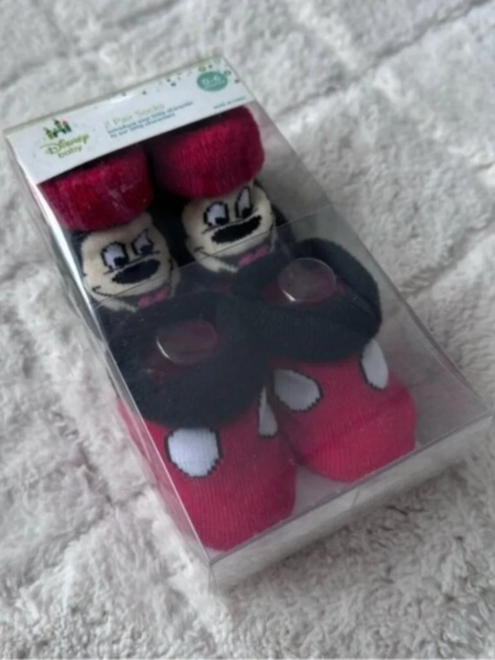 Disney Baby | Mickey Mouse Bootie Socks | Size 0-6 Months Baby